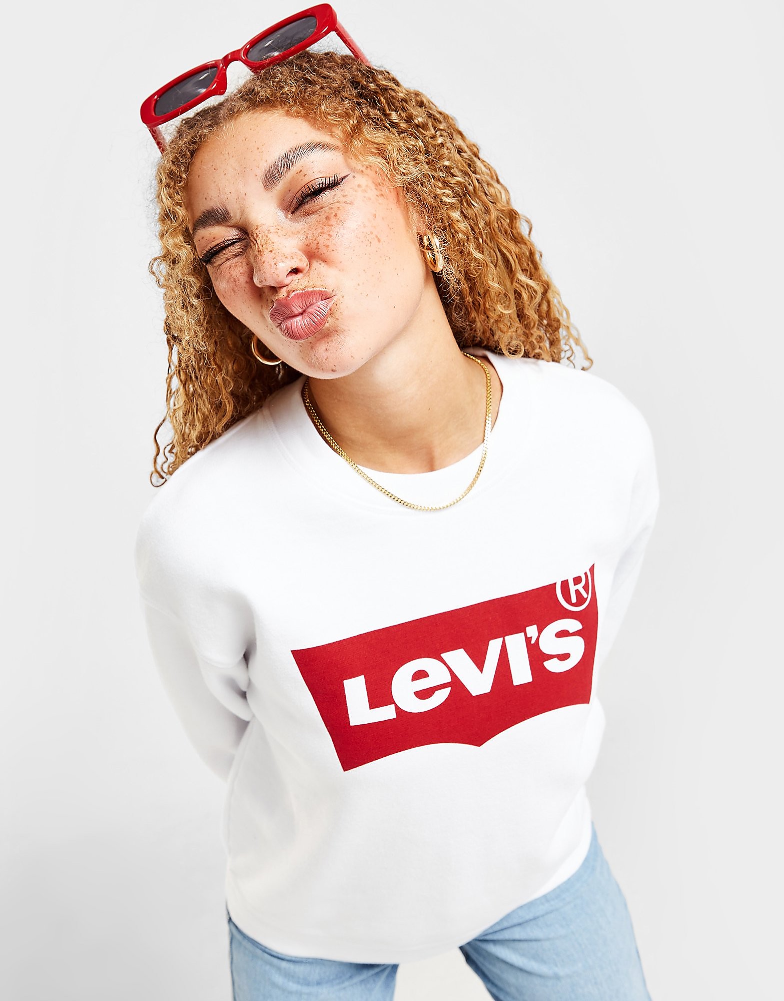 

LEVI'S Batwing Crew Sweatshirt - White - Womens, White