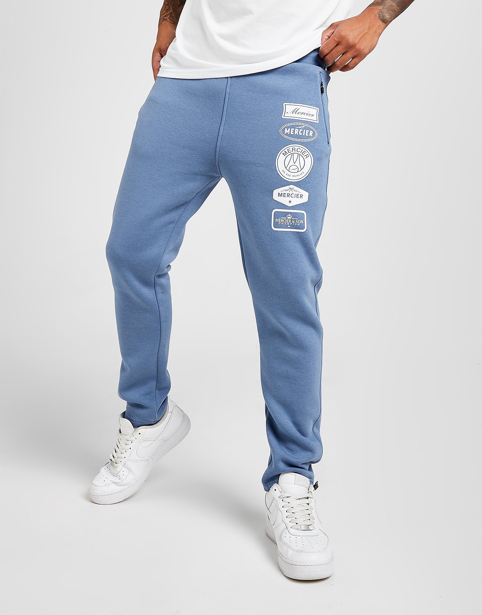 

MERCIER 2.0 Badge Joggers - Blue - Mens, Blue