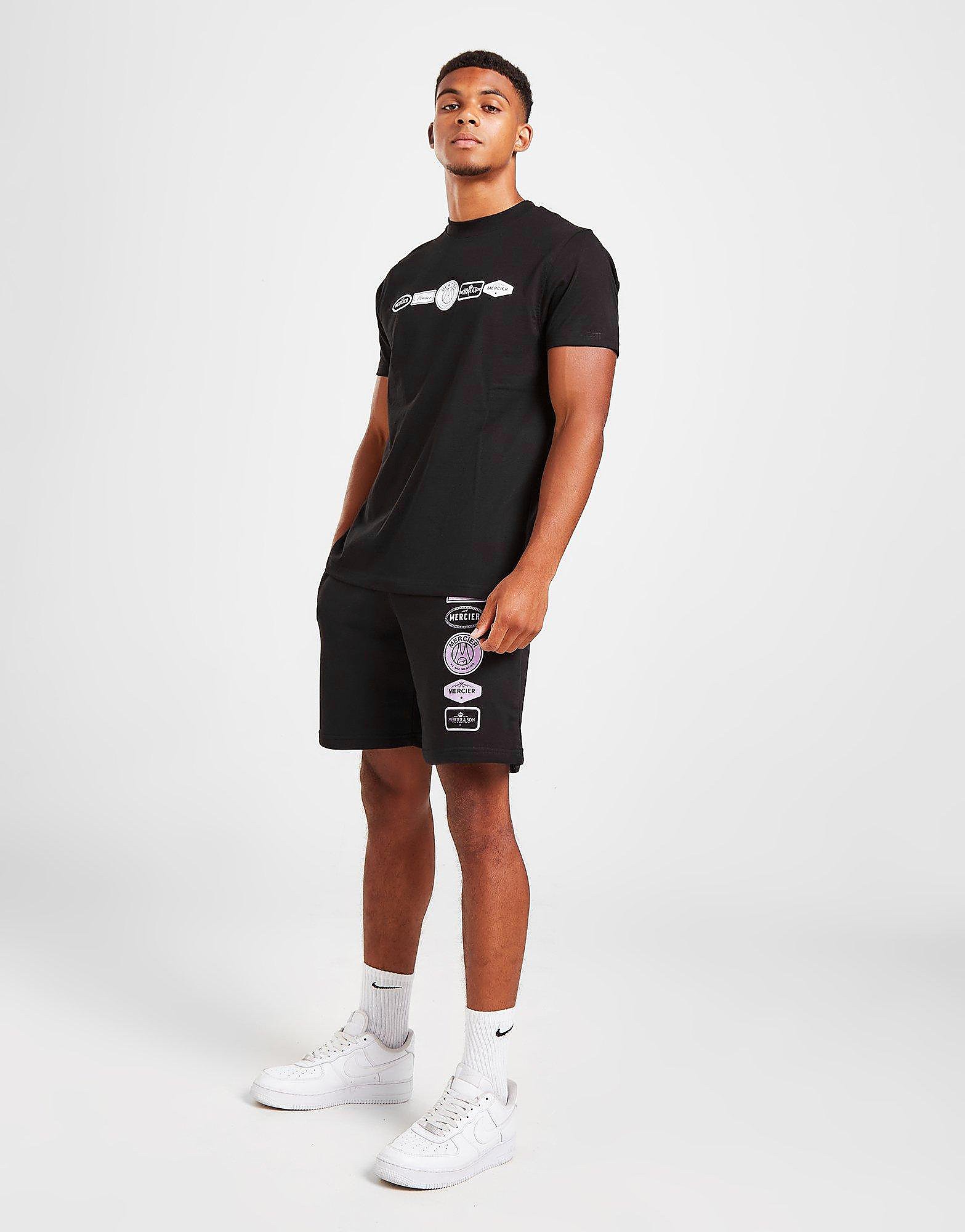 

MERCIER 2.0 Badge Shorts - Black - Mens, Black