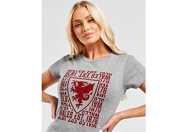 Official Team Wales 1876 T-Shirt - Grey - Womens, Grey