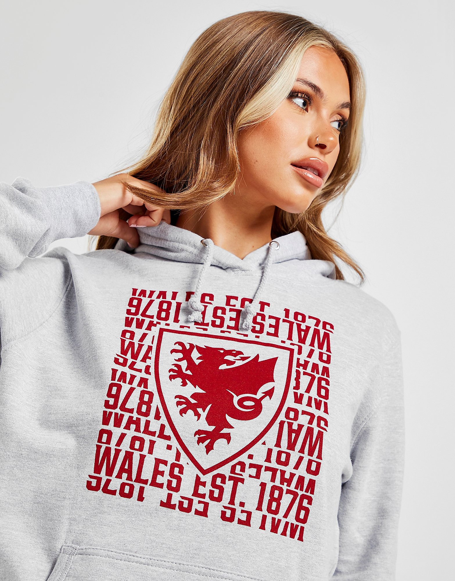 

Official Team Wales 1876 Hoodie - Grey - Womens, Grey