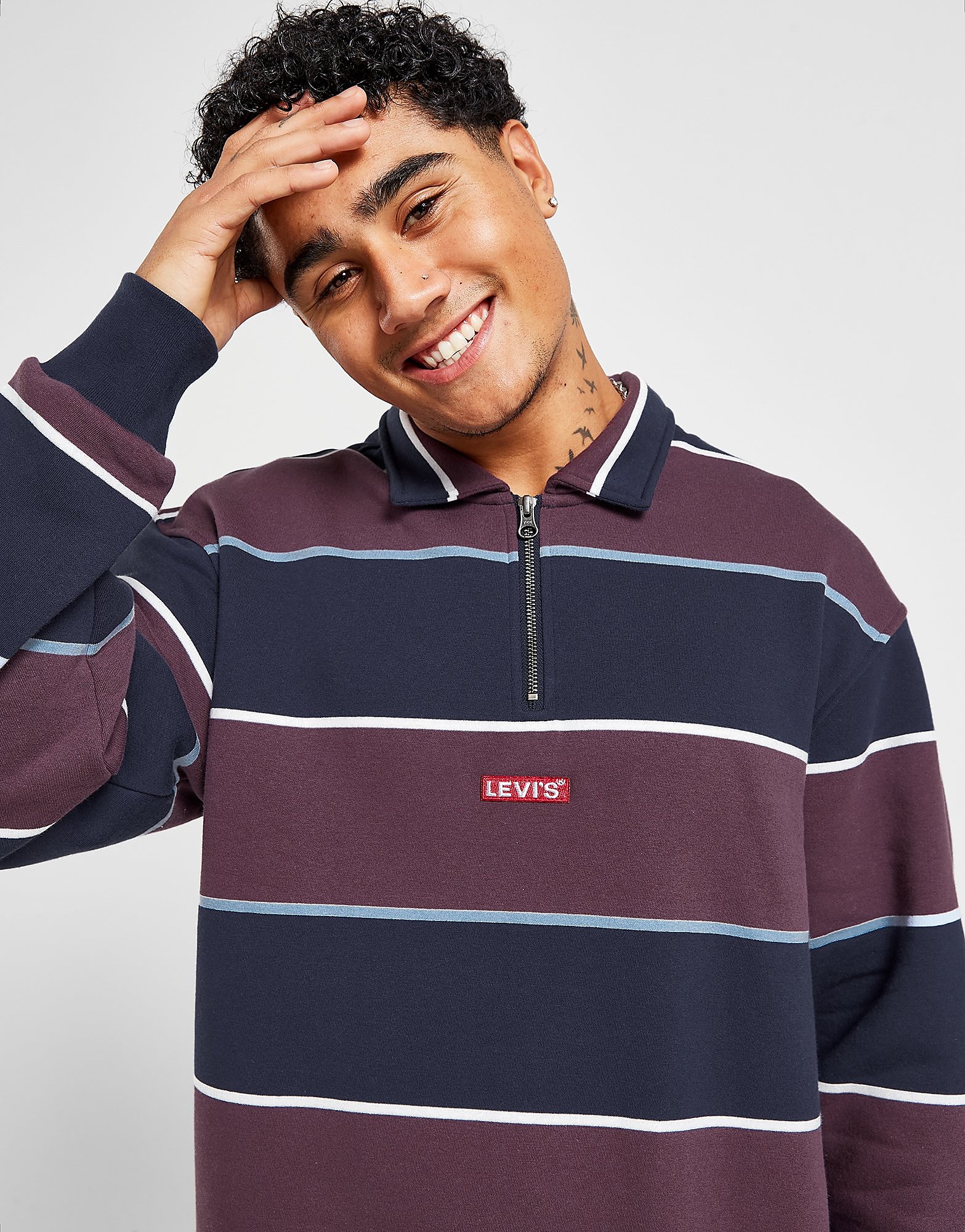Levi's Sweatshirt Babytab Stripe - Azul, Azul