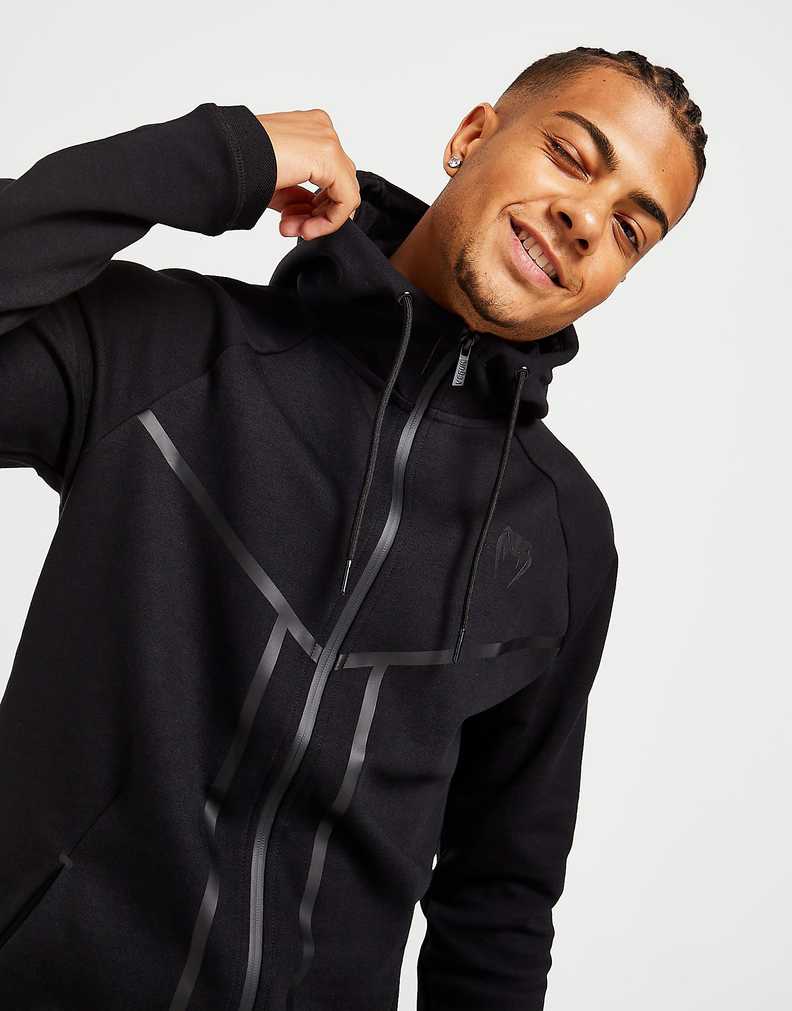 

Venum Laser X Connect Full Zip Hoodie - Black - Mens, Black
