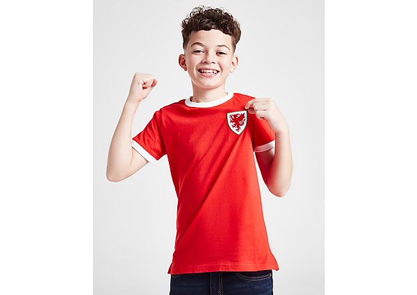 Official Team Wales Ringer T-Shirt Junior, Red