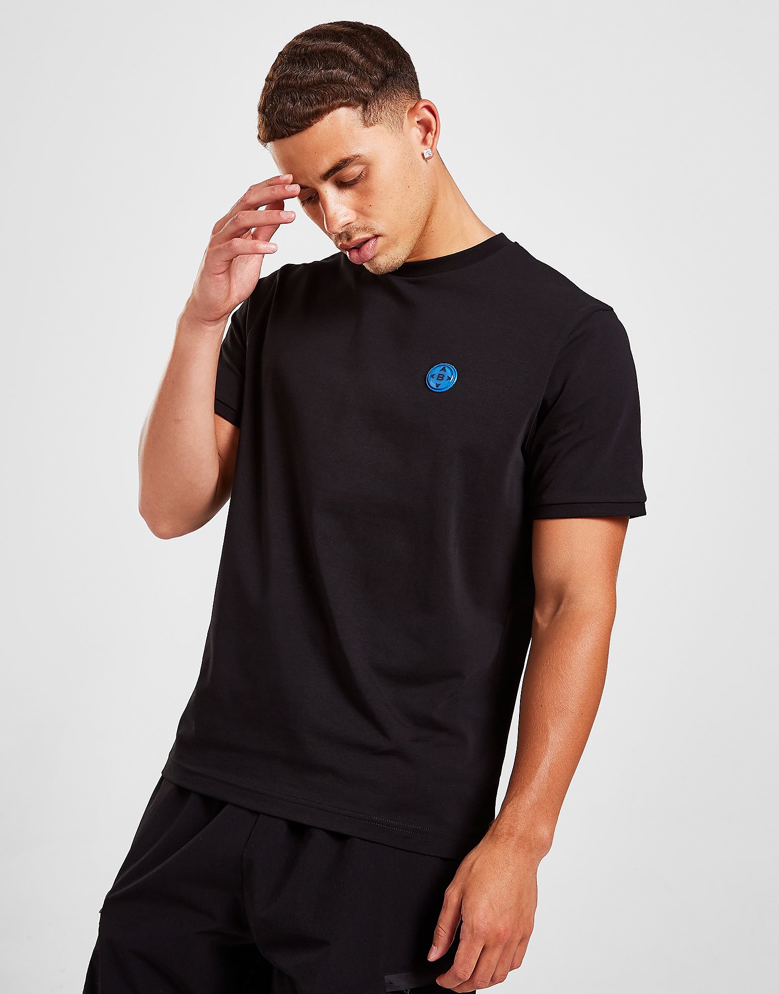 

B Malone Compass T-Shirt - Black - Mens, Black