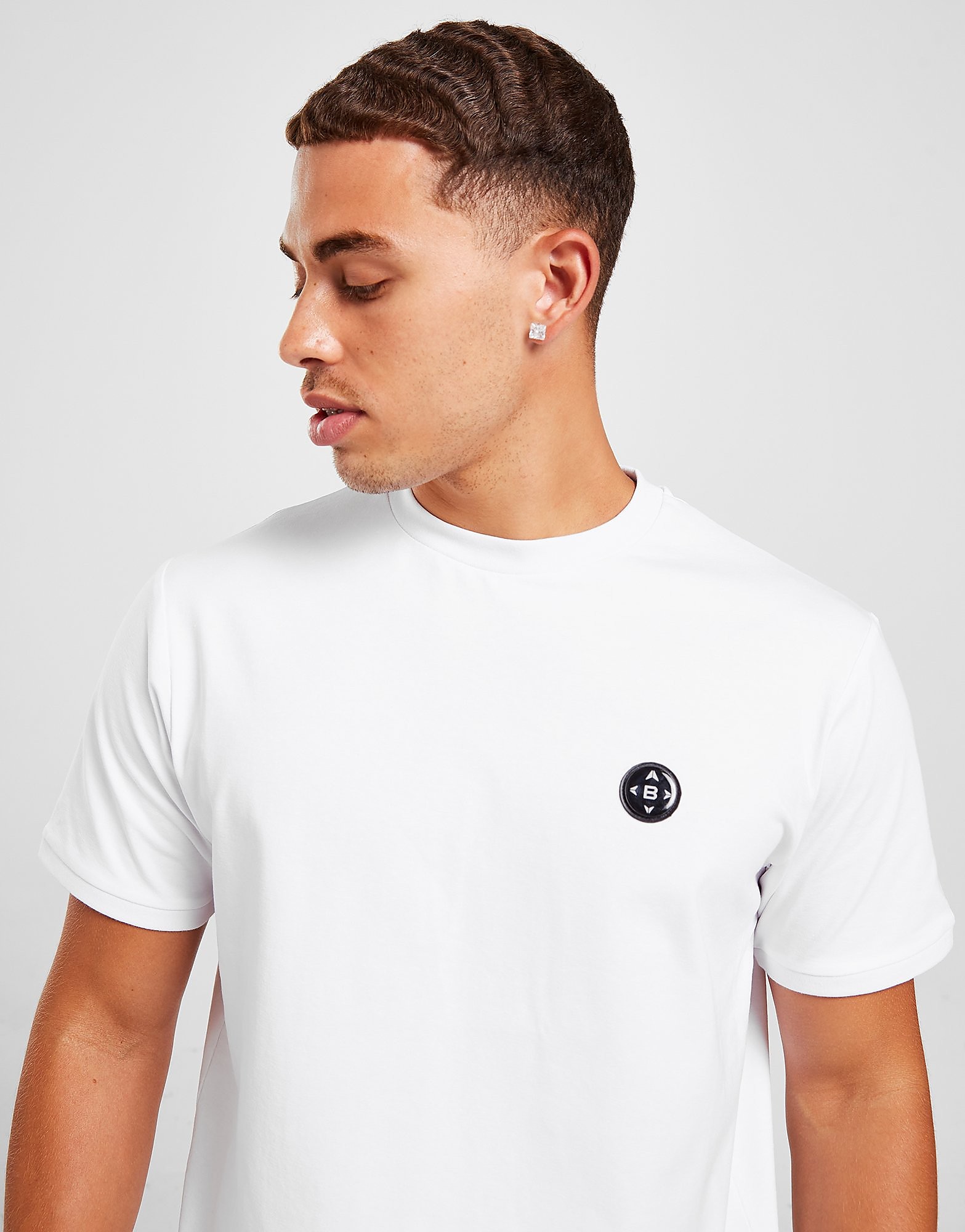 

B Malone Compass T-Shirt - White - Mens, White