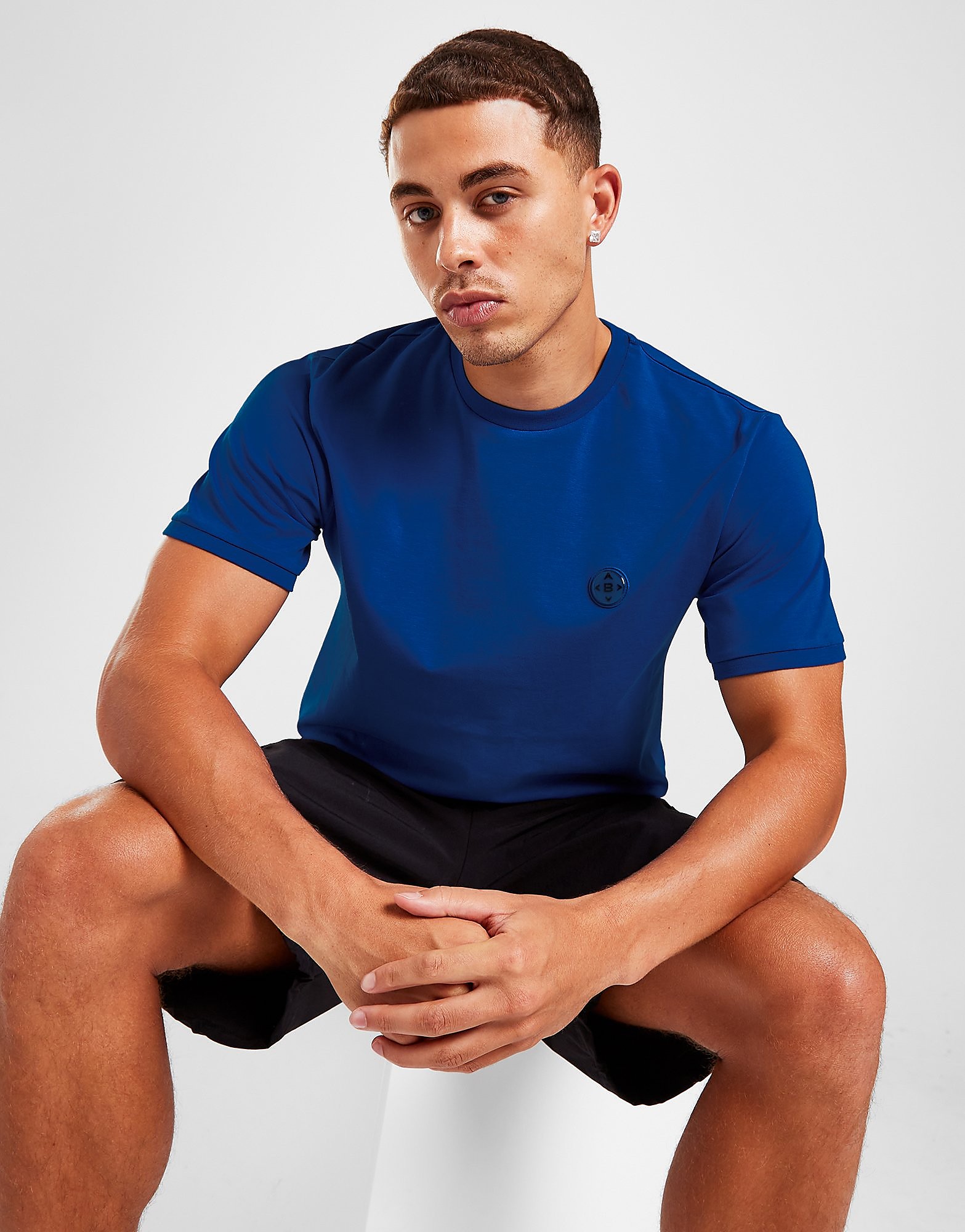 

B Malone Compass T-Shirt - Blue - Mens, Blue