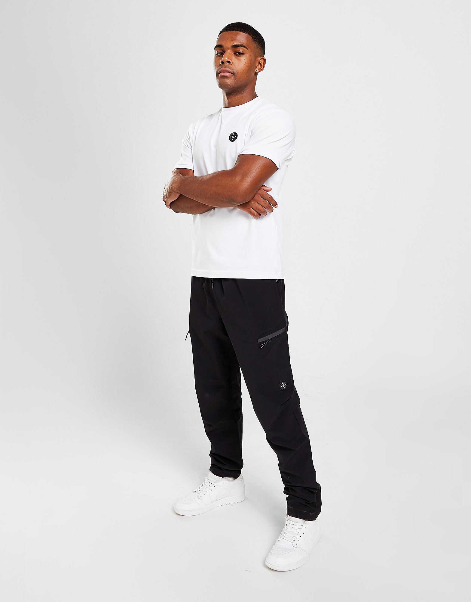 

B Malone Compass Stretch Cargo Pants - Black - Mens, Black