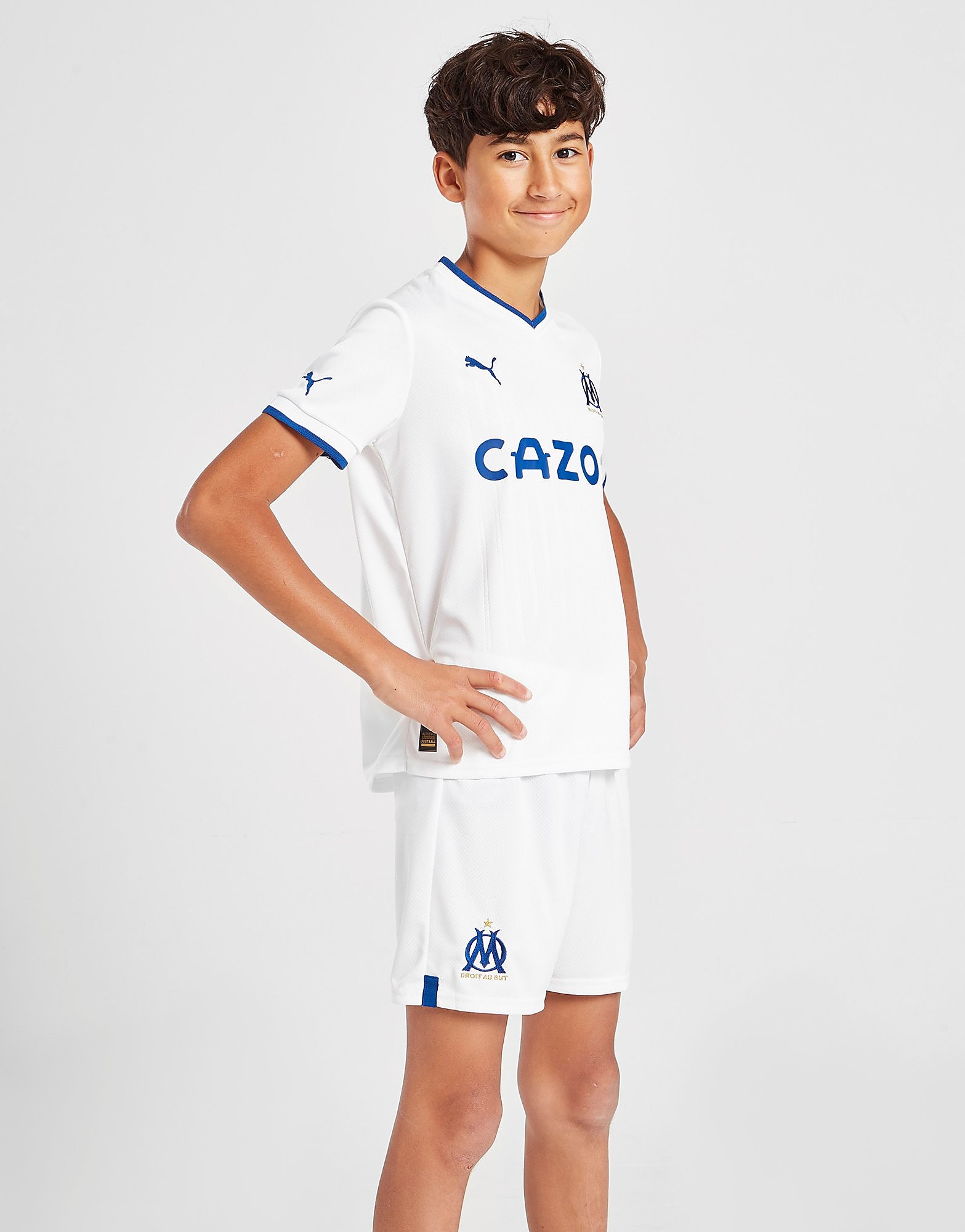 

Puma Olympique Marseille 2022/23 Home Shorts Junior - White - Kids, White