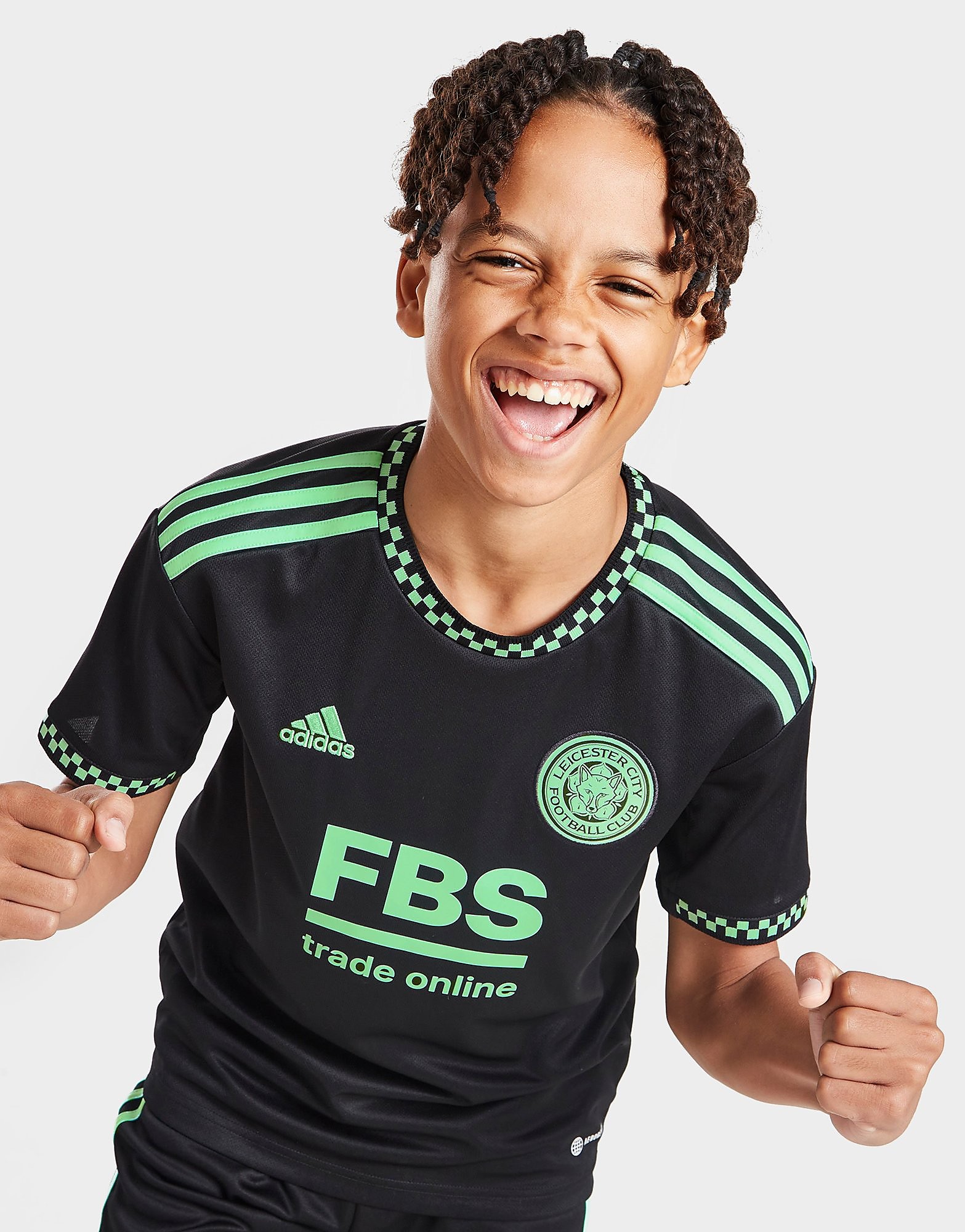 

adidas Leicester City FC 2022 Away Shirt Junior - Black - Kids, Black