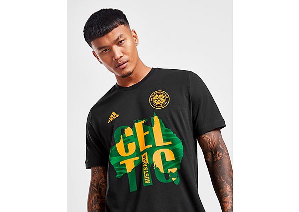 adidas Celtic FC Tour T-Shirt - Black - Mens, Black