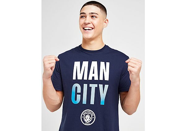 official team manchester city fc block t-shirt - navy, navy