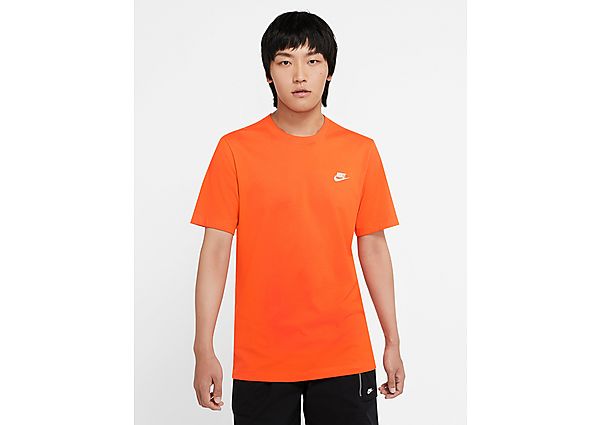 Nike T-shirt Club Manches courtes Homme - Electric Orange/White, Electric Orange/White
