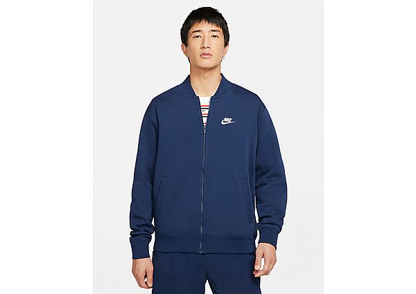 Nike Veste aviateur Nike Sportswear Club Fleece pour Homme - Midnight Navy/Midnight Navy/Midnight Na