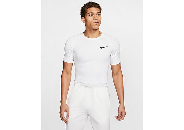 Nike T-shirt Pro Homme - White/Black, White/Black