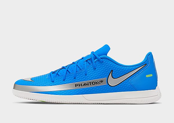 Nike Chaussure de football en salle Nike Phantom GT Club IC - Photo Blue/Rage Green/Metallic Silver,