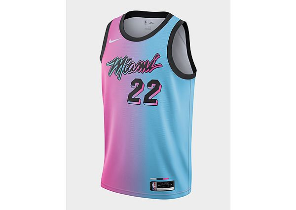 Nike Maillot Nike NBA Swingman Miami Heat City Edition - Laser Fuchsia/Blue Gale/Black, Laser Fuchsi