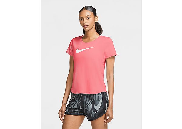 Nike Haut de running à manches courtes Nike Swoosh Run pour Femme - Pink Gaze/White, Pink Gaze/White