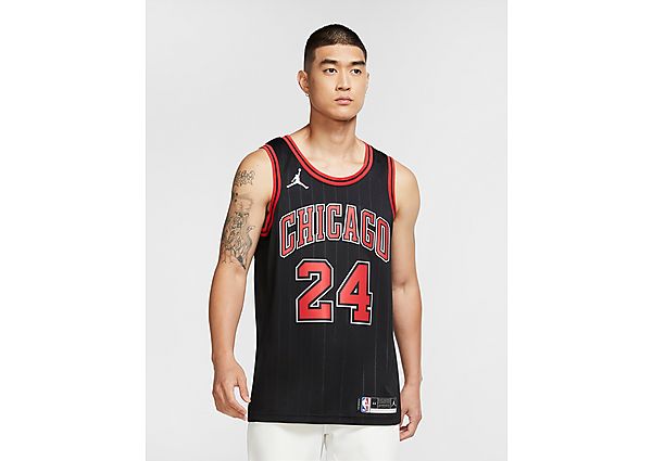 Jordan Maillot NBA Chicago Bulls Markkanen #24 Swingman Homme - Black, Black