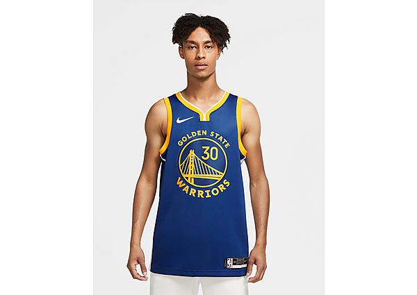 Nike Maillot Nike NBA Swingman Stephen Curry Warriors Icon Edition 2020 - Rush Blue/White/Amarillo,