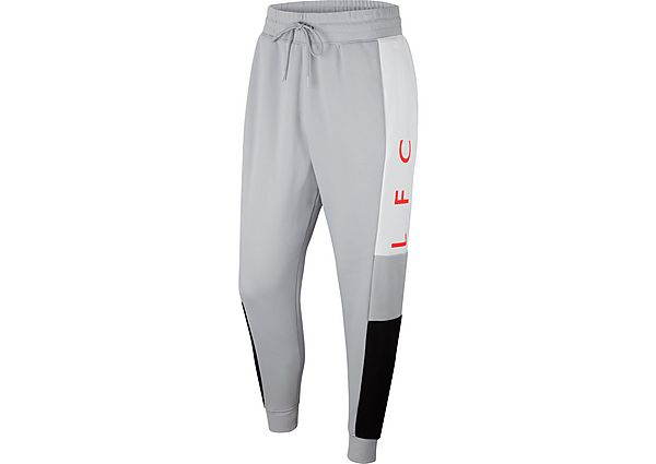 Nike Pantalon en tissu Fleece Liverpool FC pour Homme - Wolf Grey/White/Black/Laser Crimson, Wolf Gr