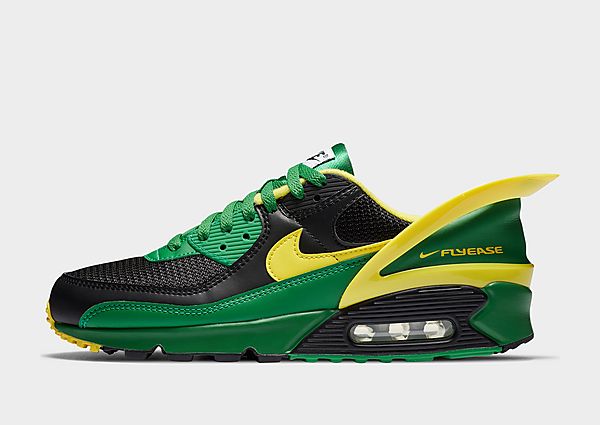 Nike Chaussure Nike Air Max 90 FlyEase - Black/Apple Green/Black/Yellow Strike, Black/Apple Green/Bl