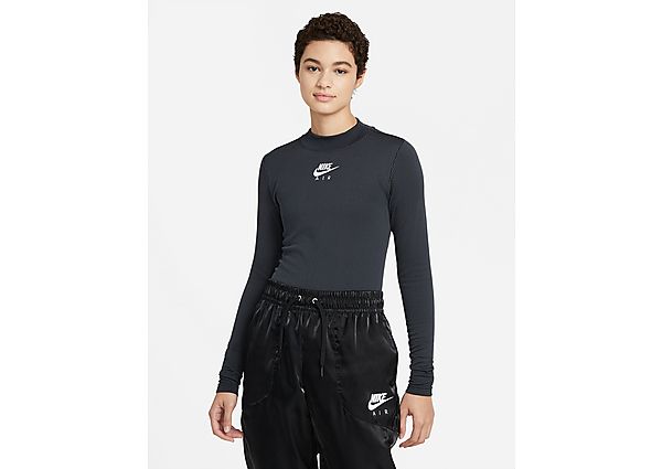 Nike Haut à col montant et manches longues Nike Air pour Femme - Black/Iron Grey/White, Black/Iron G