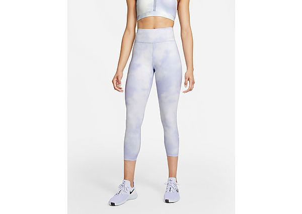 Nike Legging court taille mi-basse Nike One Icon Clash pour Femme - Light Thistle/White, Light Thist