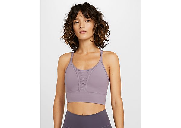 Nike Débardeur de training court à laçage Nike Dri-FIT pour Femme - Purple Smoke/Clear, Purple Smoke