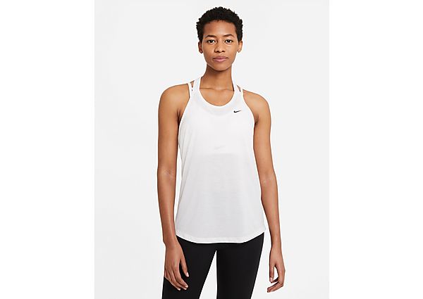 Nike Débardeur de training Nike Dri-FIT pour Femme - White/Black, White/Black