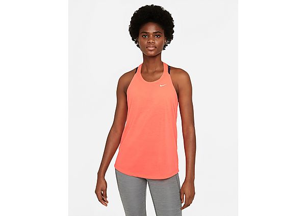 Nike Débardeur de training Nike Dri-FIT pour Femme - Bright Mango/White, Bright Mango/White