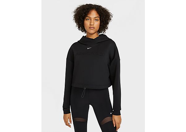 Nike Sweat à capuche Nike Pro pour Femme - Black/Metallic Silver, Black/Metallic Silver