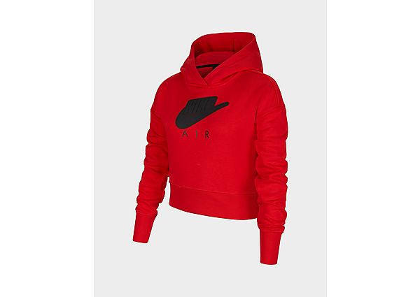 Nike Sweat à capuche court en molleton Nike Air pour Fille plus âgée - University Red/Black/Black, U