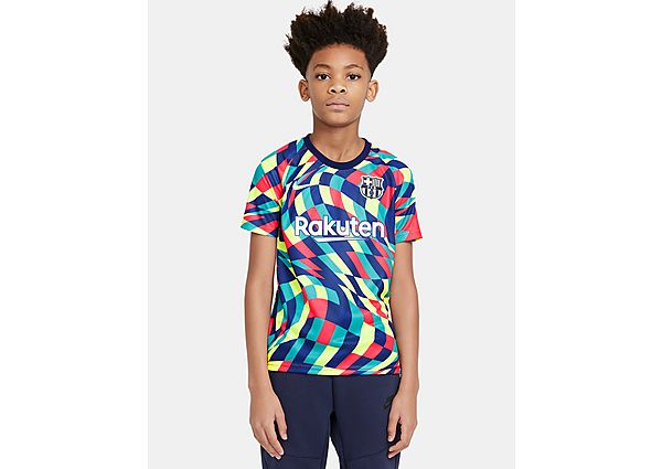 Nike Haut de football à manches courtes d'avant-match FC Barcelona pour Enfant plus âgé - Blue Void/