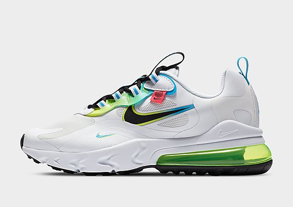 Nike Chaussure Nike Air Max 270 React pour Enfant plus âgé - White/Blue Fury/Volt/Black, White/Blue