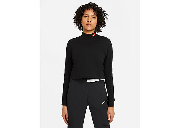 Nike Tee-shirt à manches longues et col montant Nike Sportswear pour Femme - Black, Black