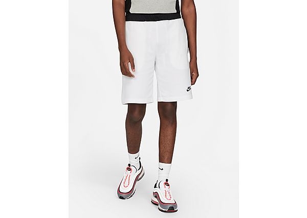 Nike Short en molleton Nike Sportswear pour Homme - White/Black/Dark Grey Heather/Black, White/Black