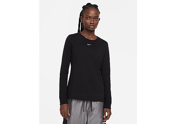 Nike Tee-shirt à manches longues Nike Sportswear pour Femme - Black/White, Black/White