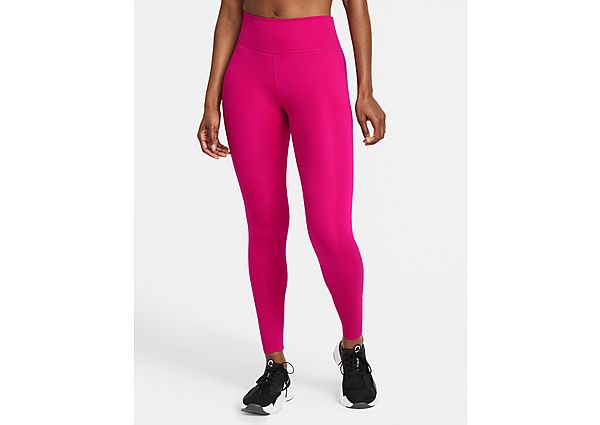 Nike Legging taille mi-basse Nike Dri-FIT One pour Femme - Fireberry/White, Fireberry/White