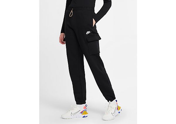 Nike Pantalon cargo en tissu Fleece Nike Sportswear pour Femme - Black/Black/White, Black/Black/Whit
