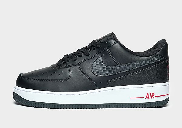 Nike Air Force 1 Low Homme - Black/University Red/White/Dark Smoke Grey, Black/University Red/White/
