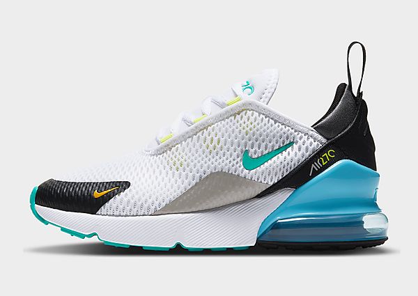 Nike Chaussure Nike Air Max 270 pour Jeune enfant - White/Black/Light Graphite/Hyper Jade, White/Bla