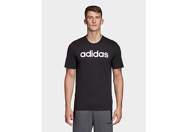 adidas T-shirt Essentials Linear Logo - Black / White, Black / White