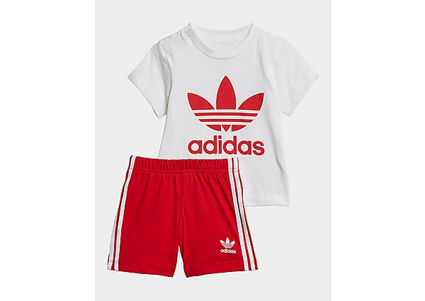 adidas Ensemble Short/T-Shirt Bébé - White / Scarlet, White / Scarlet