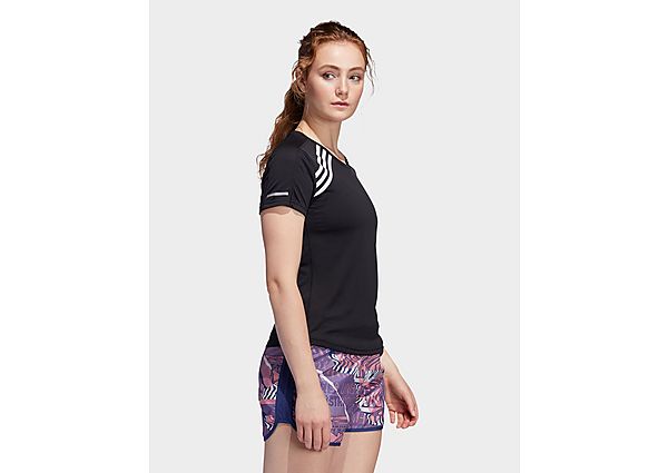 adidas T-shirt 3-Stripes Run - Black, Black