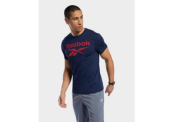 Reebok t-shirt imprimé series reebok stacked - Faux Indigo / Excellent Red, Faux Indigo / Excellent