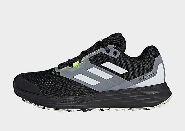 adidas Chaussure de trail running Terrex Two Flow - Core Black / Crystal White / Solar Yellow, Core