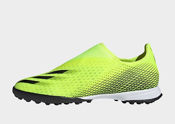 adidas Chaussure X Ghosted.3 Laceless Terrain Turf - Solar Yellow / Core Black / Royal Blue, Solar Y