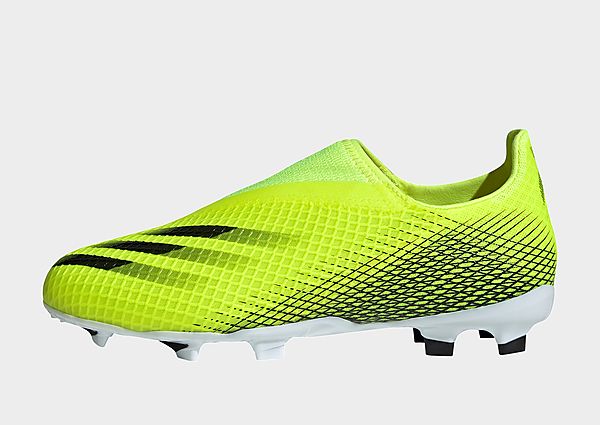 adidas Chaussure X Ghosted.3 Laceless Terrain souple - Solar Yellow / Core Black / Royal Blue, Solar