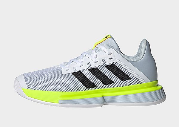 adidas Chaussure SoleMatch Bounce Tennis - Cloud White / Core Black / Solar Yellow, Cloud White / Co